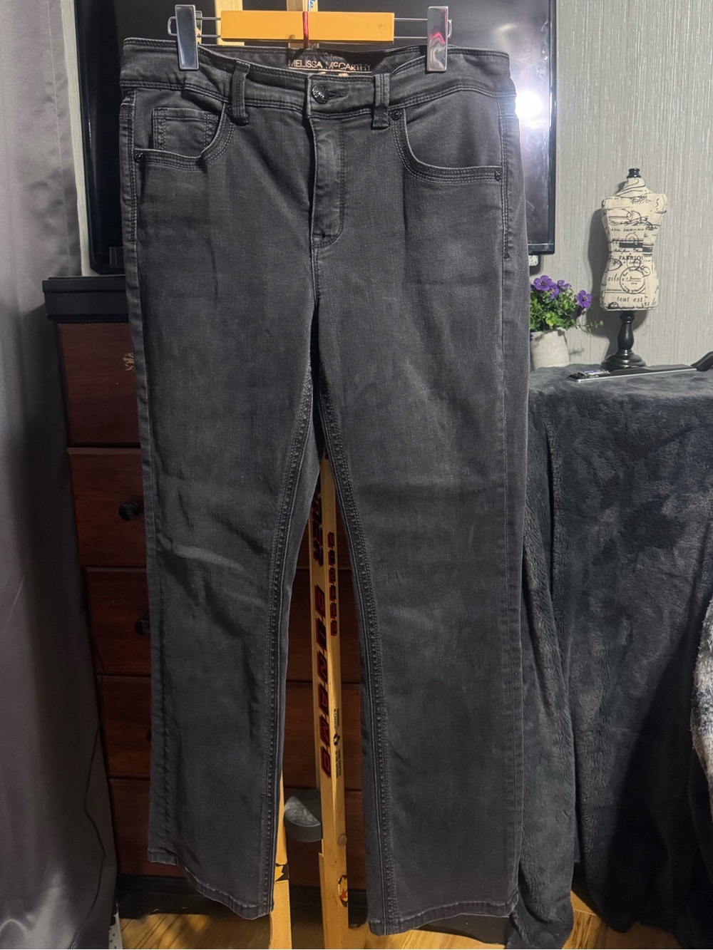 Melissa McCarthy Seven7 Slimming Silhouette Slim Bootcut Jeans - Washed Black